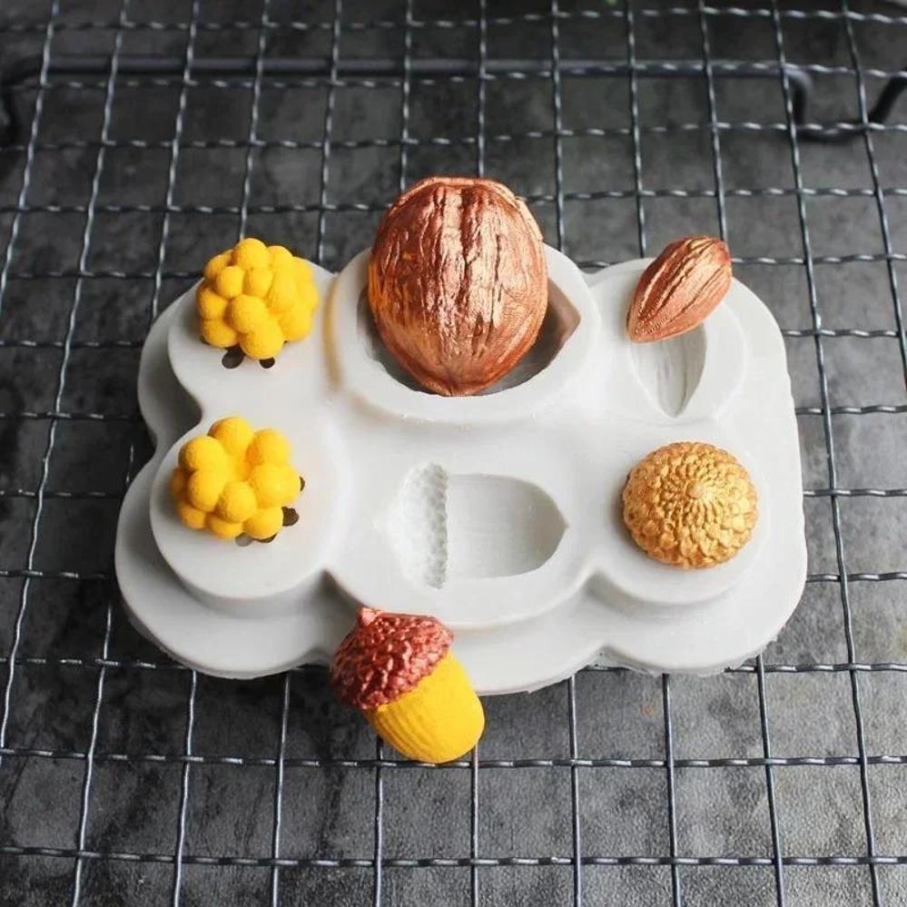 Baking Kitchen For Kids - Nut Chocolate Silicone Mold DIY Handmade