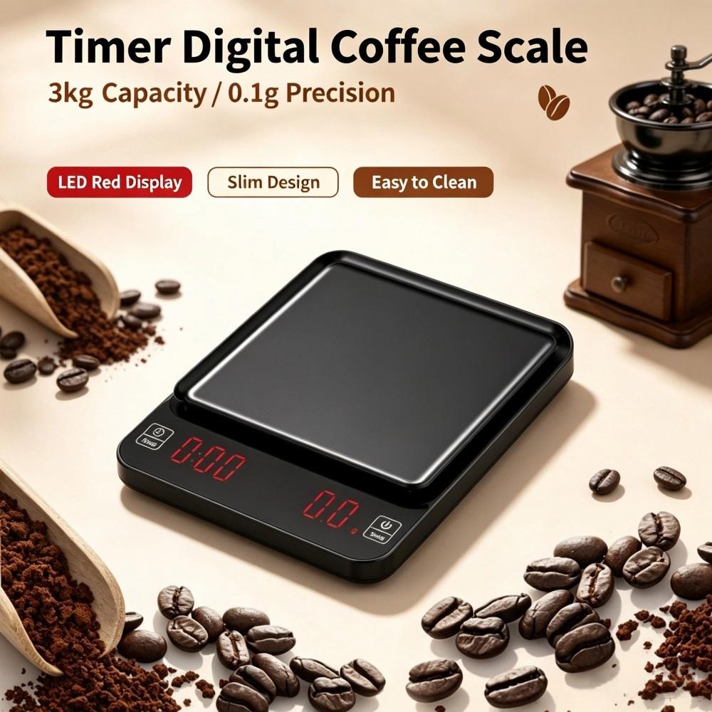 Kitchen For Baking - 3kg/0.1g High Precision Digital Coffee Scale,