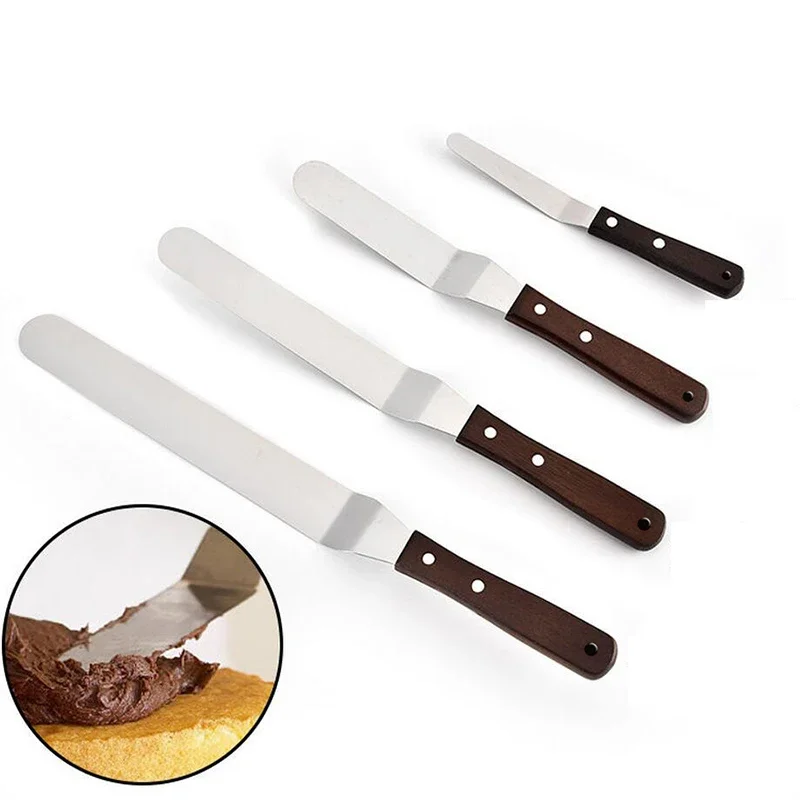 Offset Spatula Set - 4/6/8/10 Inch Stainless Steel Cake Spatula