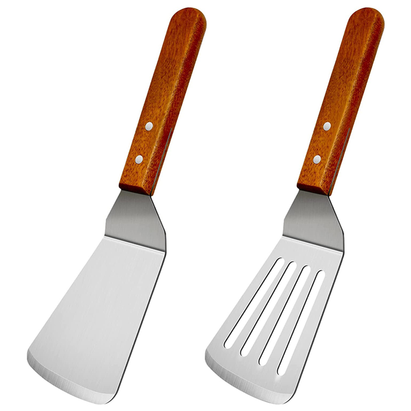 Offset Spatula Set - Metal Spatulas for Cast Iron Skillet,