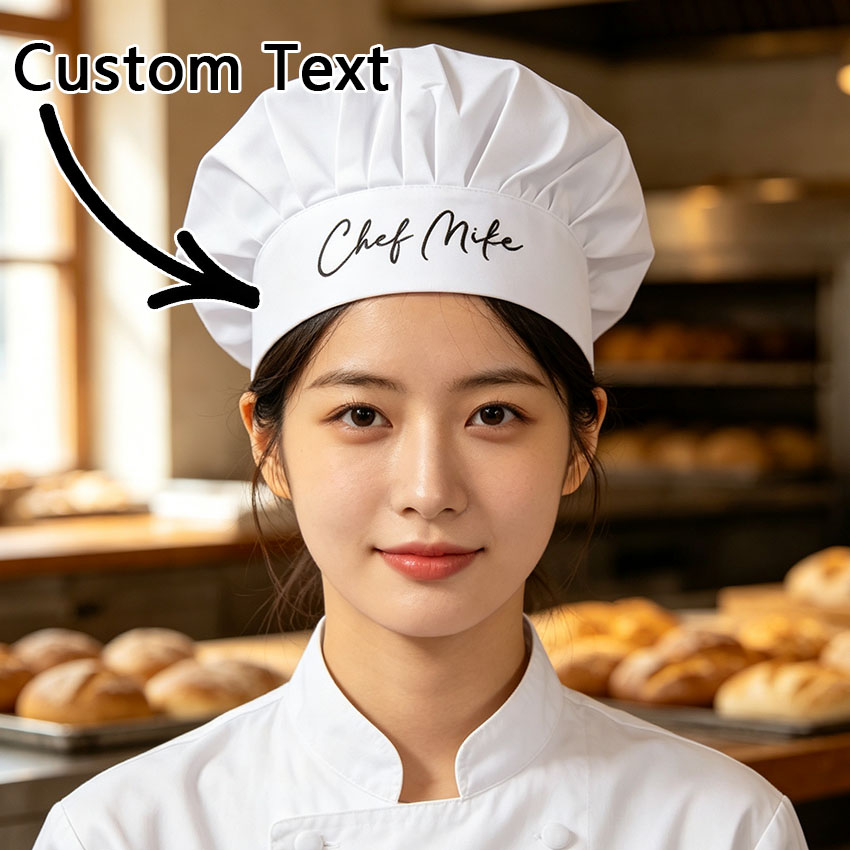 Kitchen For Baking - Customized Personalized Chef Hats, with the