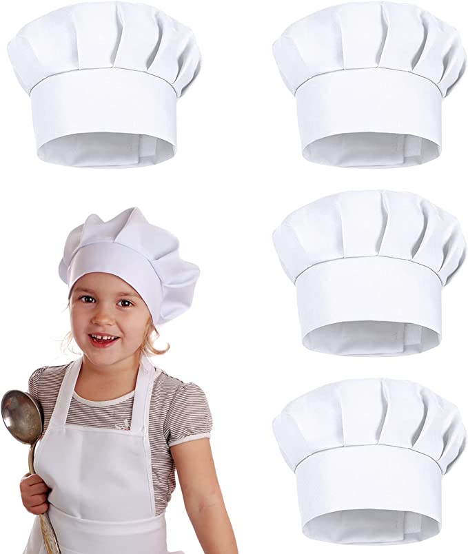 Baking Kitchen For Kids - 4PCS White Party Cap Hat Costume