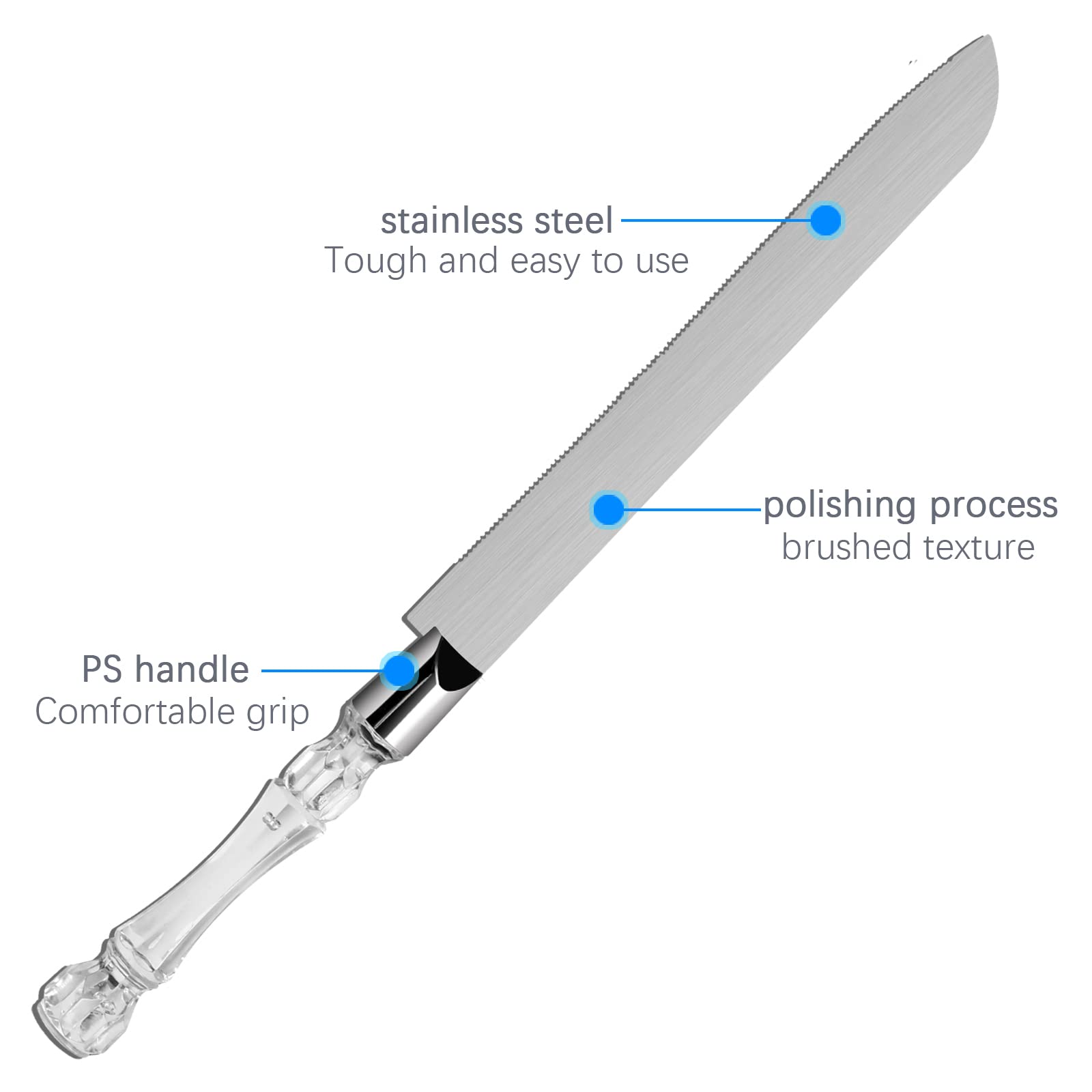 Cake Knife and Server Set Crys - Offset Spatula Set 评论和价格