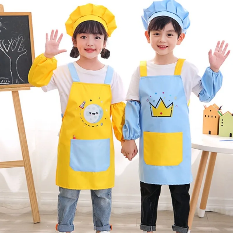 3pc Children Kitchen Apron Set - Kitchen Baking Drawing 评论和价格