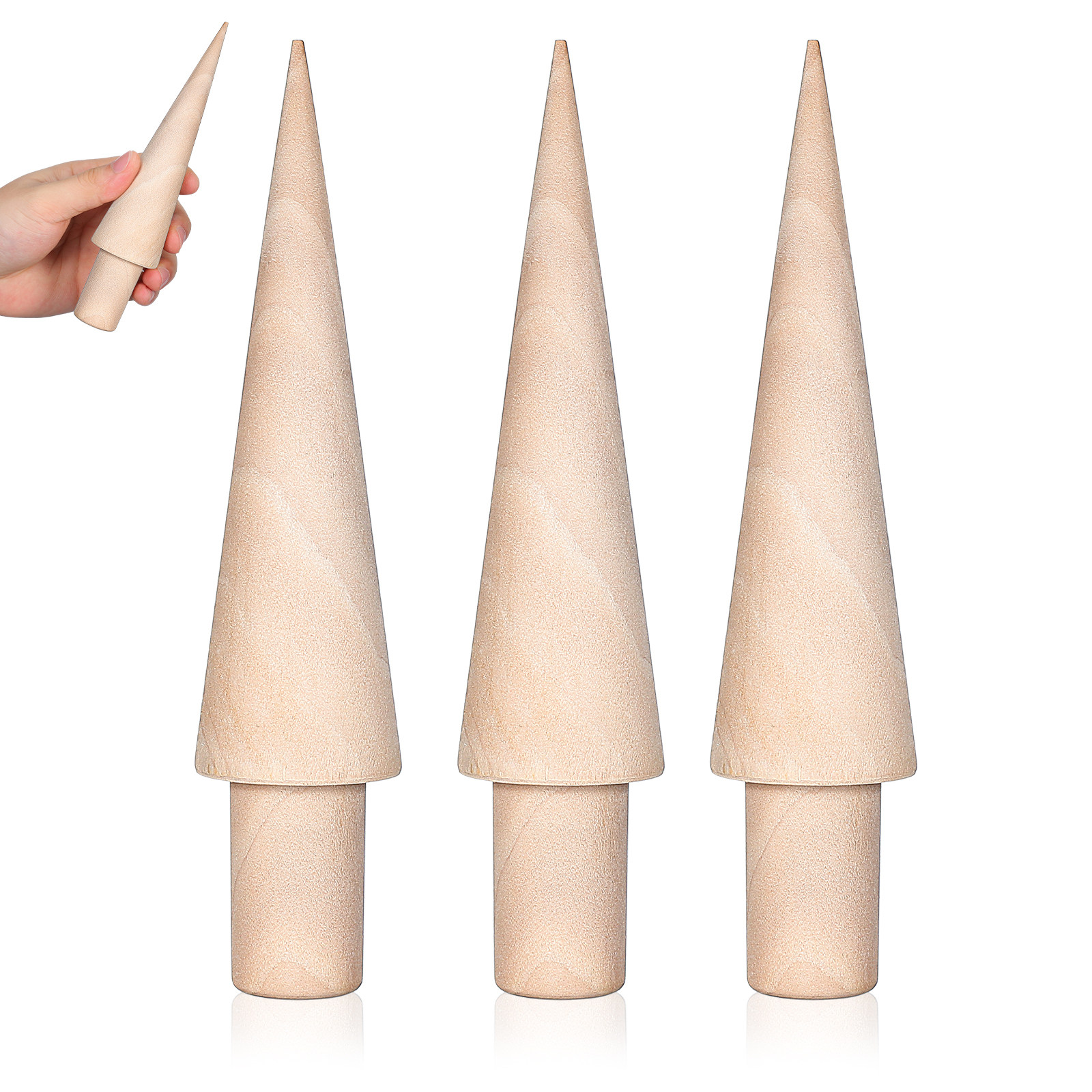 3Pcs Ice Cream Cone Maker Wood - Kitchen Roll Baking 评论和价格