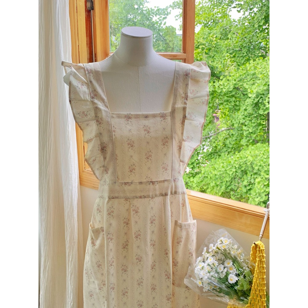 Sleeveless Floral Cotton Women - Kitchen Baking Drawing 评论和价格