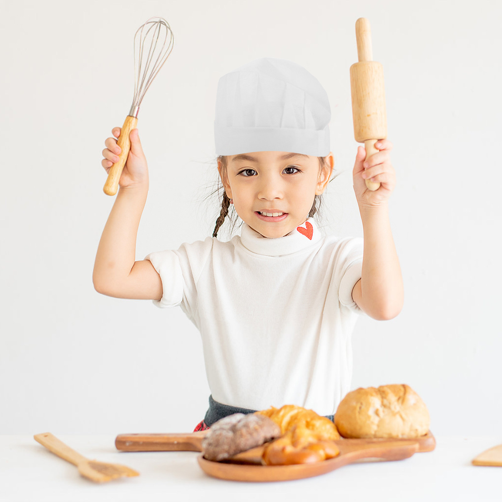15Pcs Disposable Kids Chef Hat - Kitchen For Baking 评论和价格
