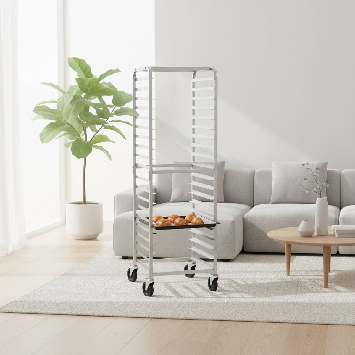 Commercial Bakery Rack 20 Tier - Kitchen Baking Trolley 评论和价格