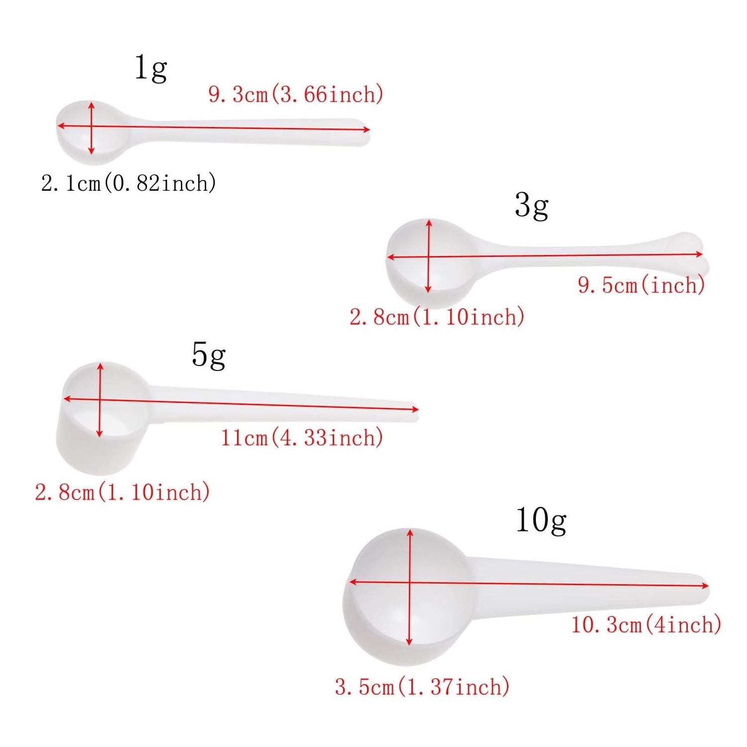 1/3/5/10g Measuring Spoons Cof - Baking Powder Kitchen 评论和价格