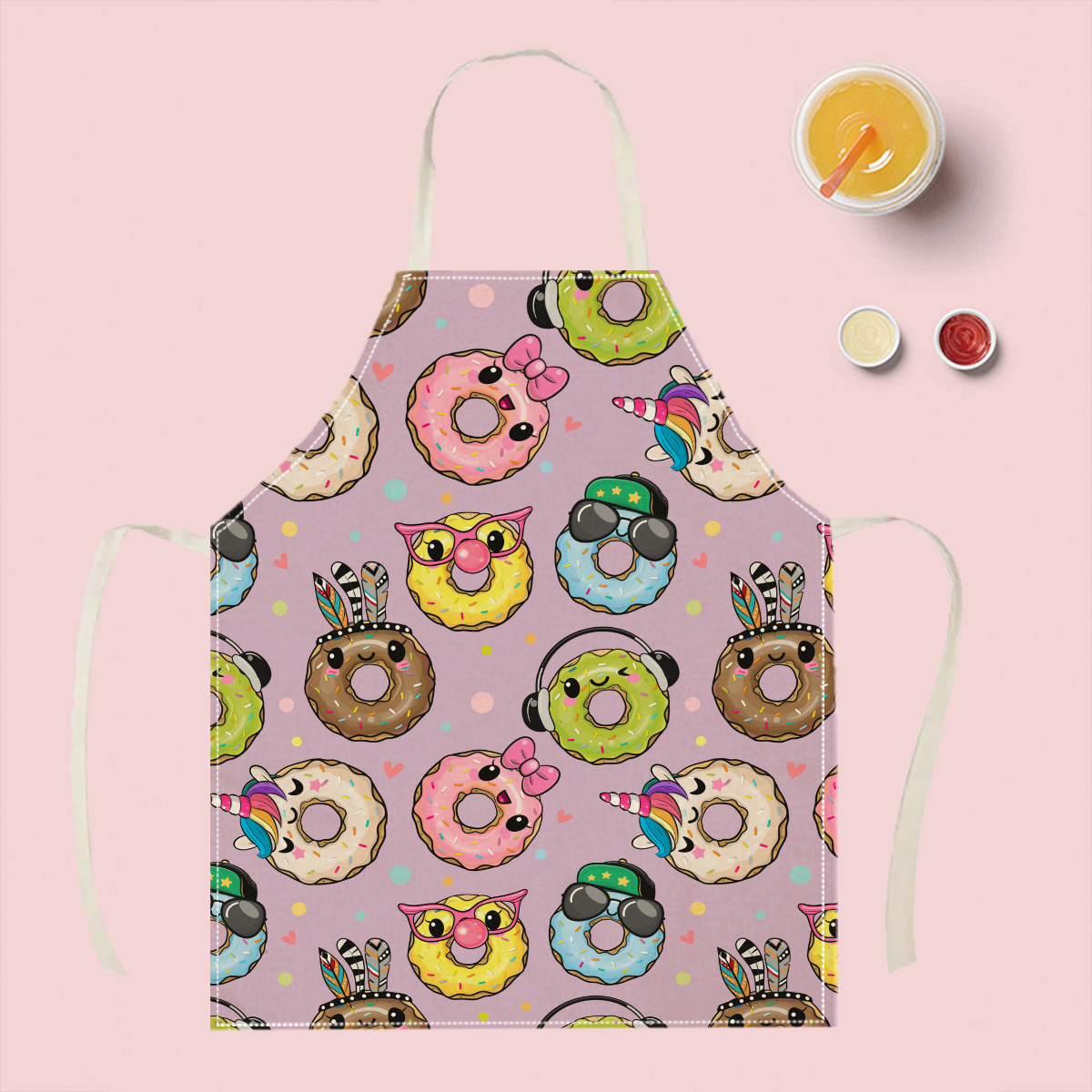 1pc Cute Cartoon Donut Apron F - Kitchen Baking Area Ideas 评论和价格