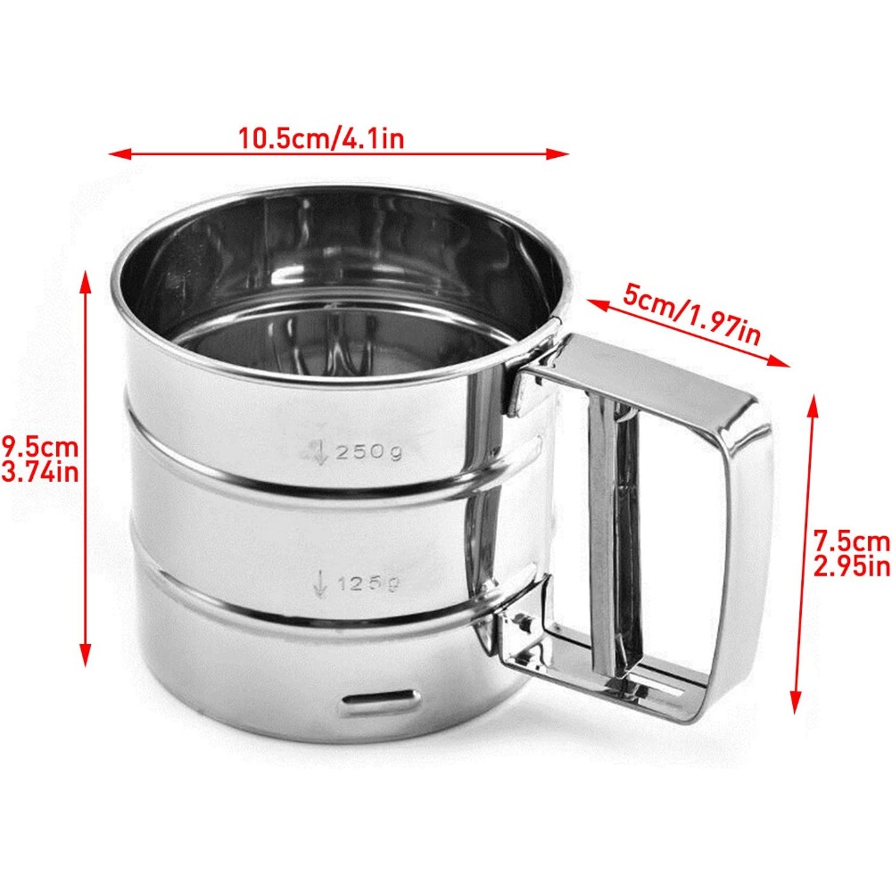 Flour Sieve, Coffee Powder Sie - Baking Powder Kitchen 评论和价格