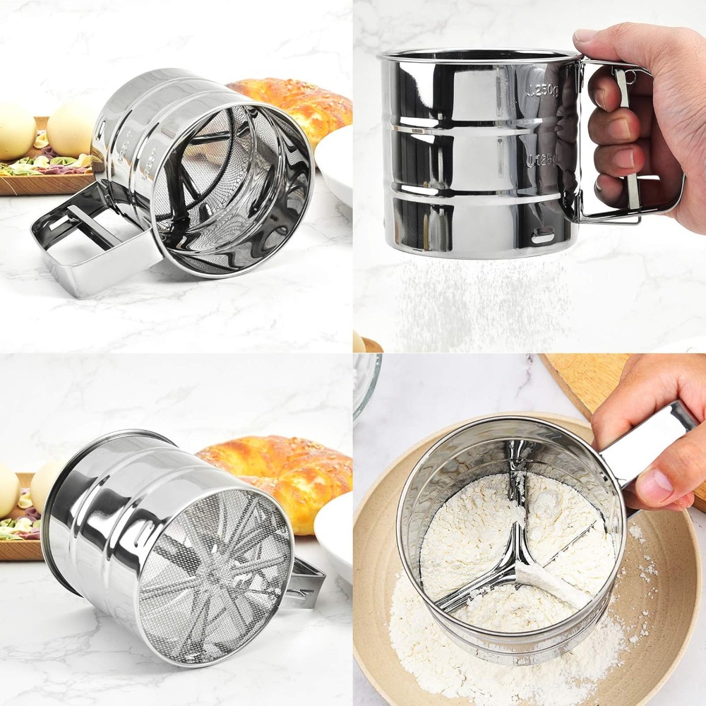 Flour Sieve, Coffee Powder Sie - Baking Powder Kitchen 评论和价格