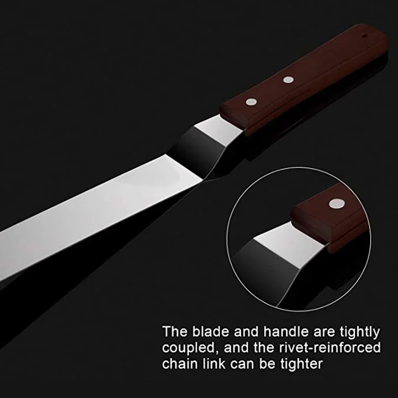 4/6/8/10 Inch Stainless Steel  - Offset Spatula Set 评论和价格