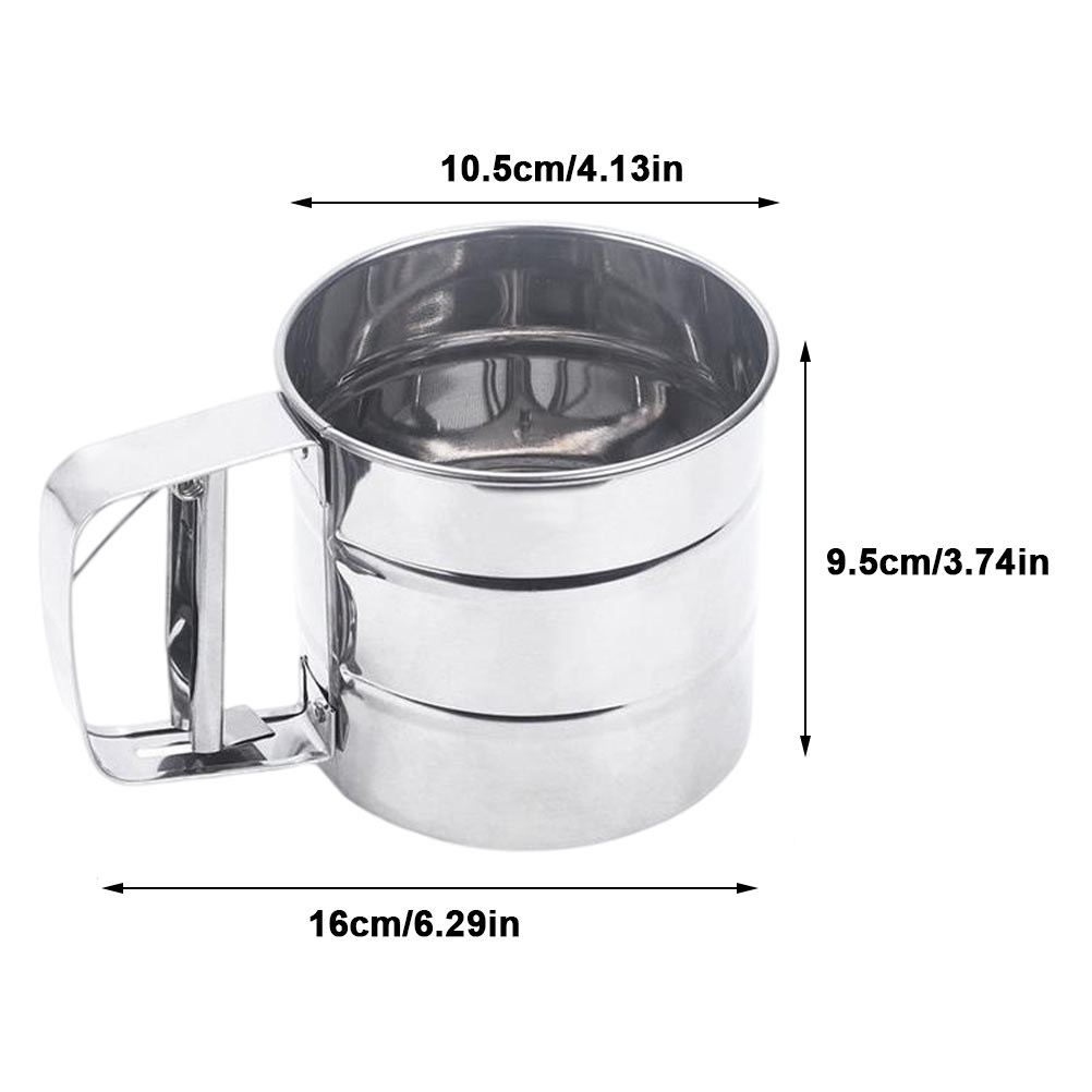 1Pcs Stainless Steel Flour Sif - Baking Powder Kitchen 评论和价格