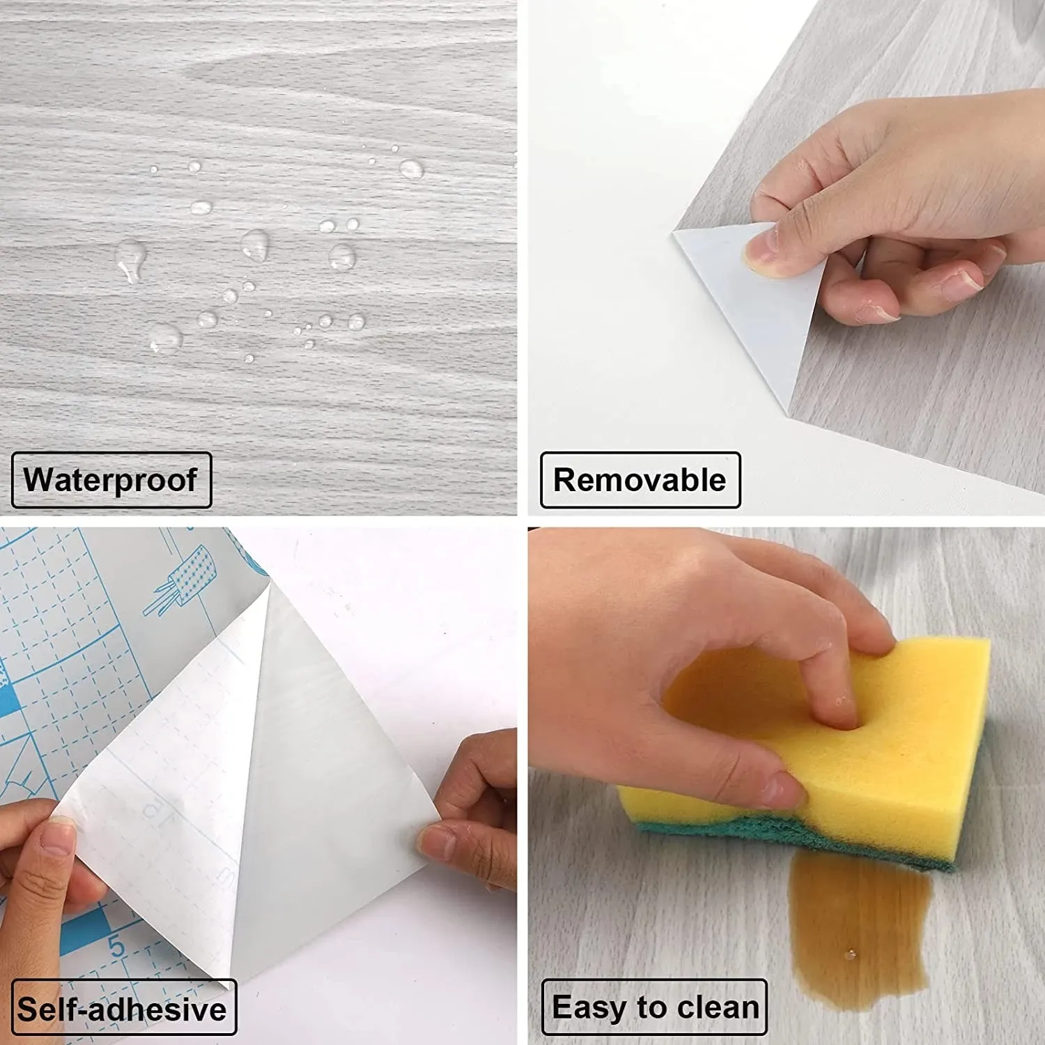 Self Adhesive Wallpaper Wood V - Kitchen Baking Cabinet 评论和价格