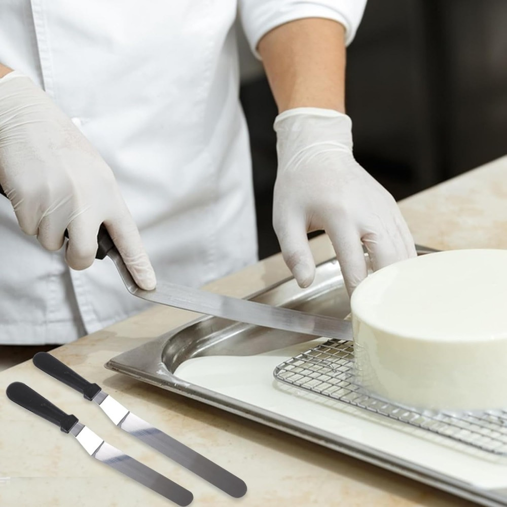 Icing Spatula Angled Stainless - Offset Spatula Set 评论和价格