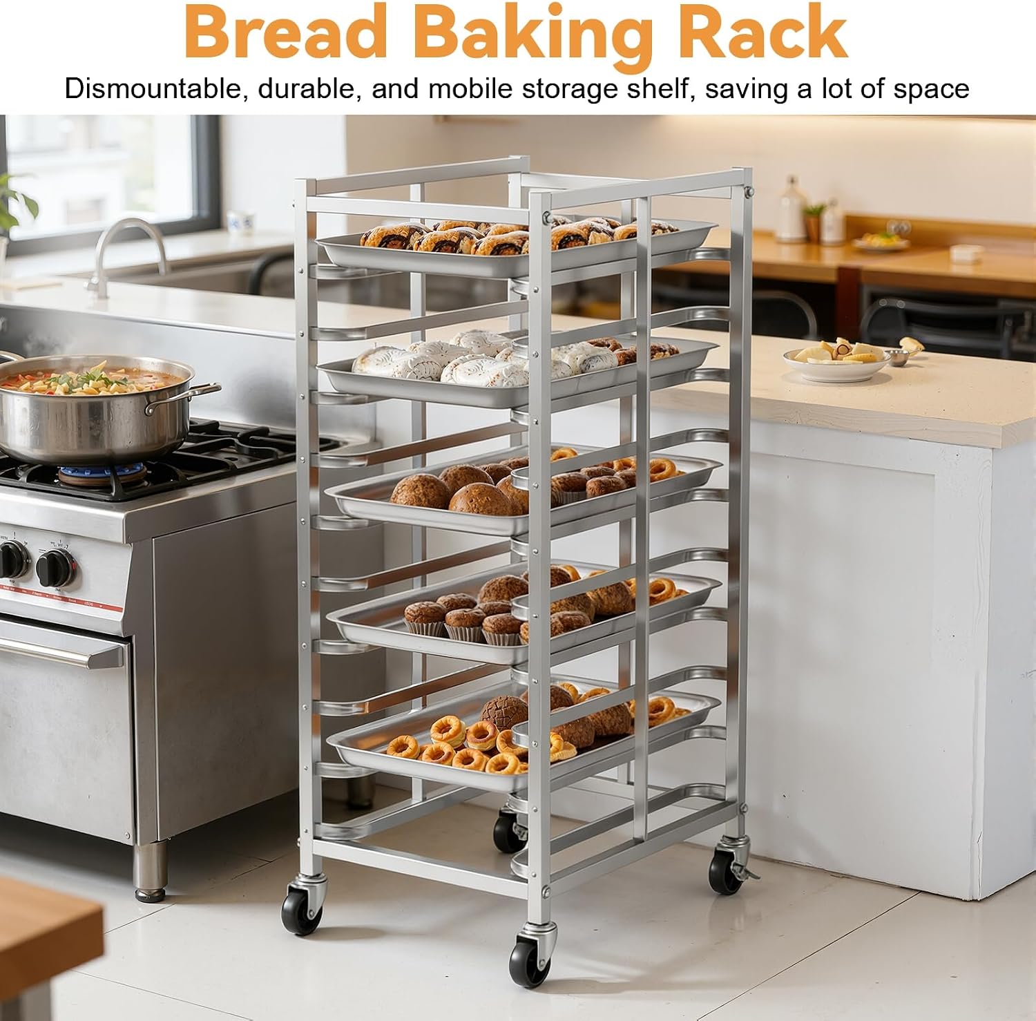 Commercial Stainless Steel Bak - Kitchen Baking Trolley 评论和价格