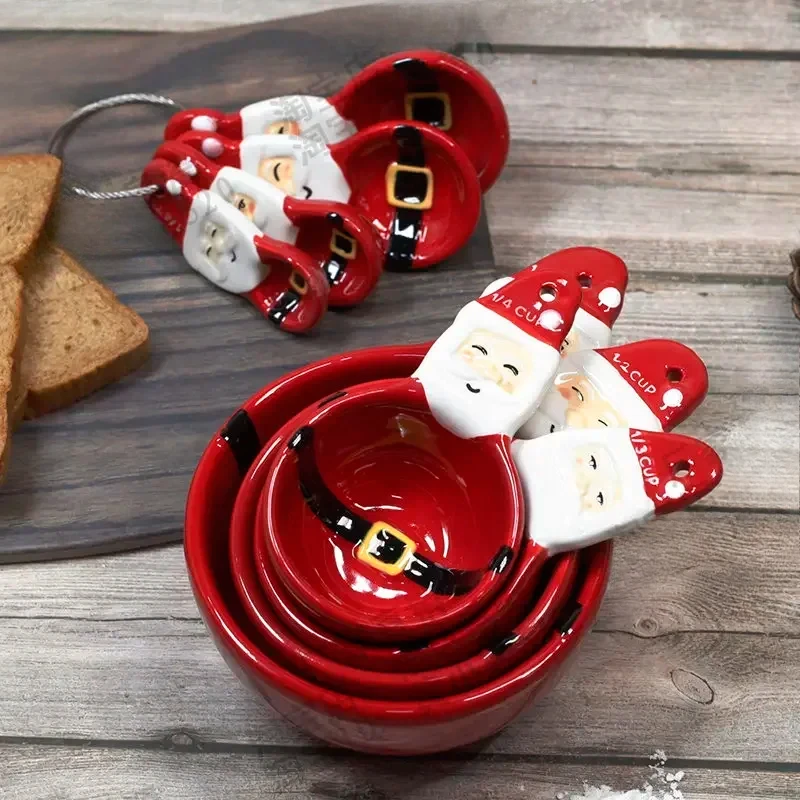4pcs Christmas Measuring Spoon - Kitchen Baking Kit 评论和价格