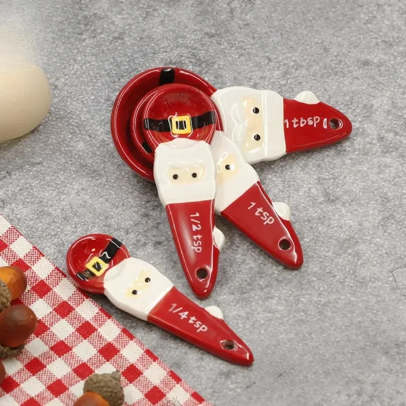 4pcs Christmas Measuring Spoon - Kitchen Baking Kit 评论和价格