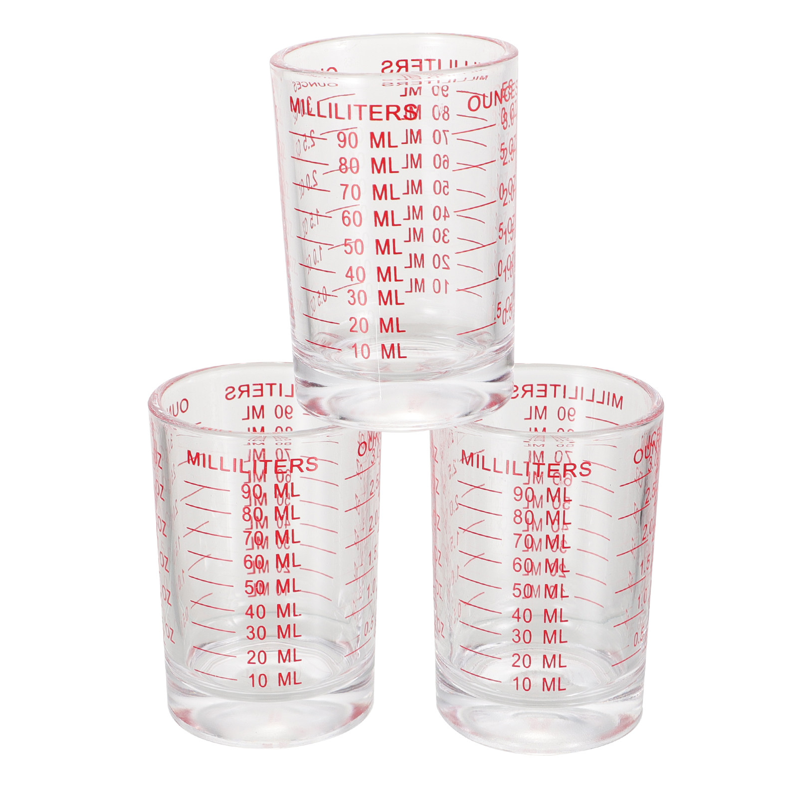 3Pcs Glass Measuring Cups Set  - Kitchen And Baking Tools 评论和价格