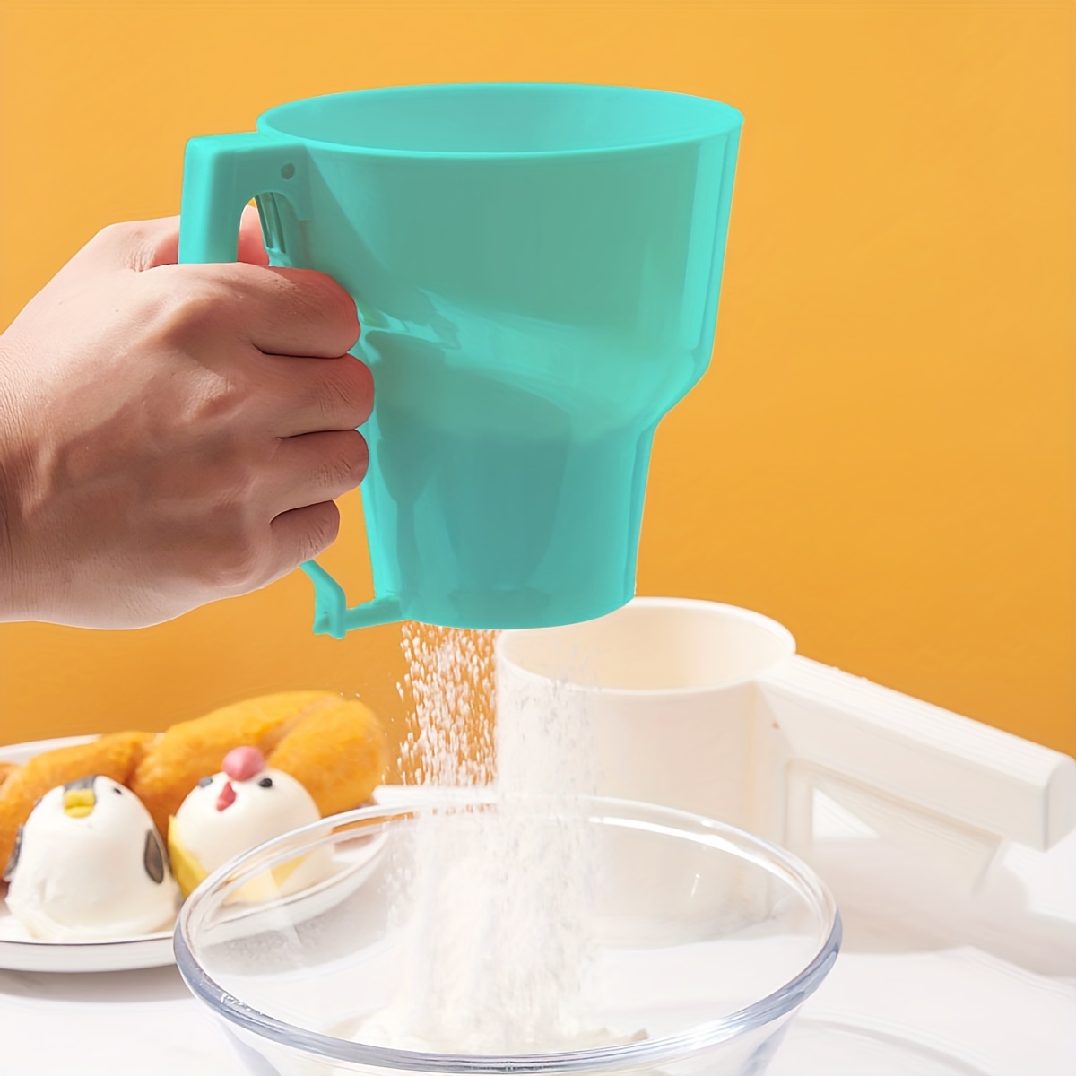 1pc-Plastic Hand-held Powder S - Baking Powder Kitchen 评论和价格