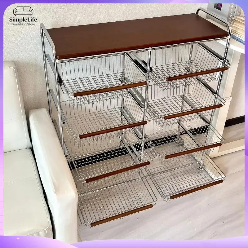 Retro Kitchen Cart with Wheels - Kitchen Baking Trolley 评论和价格
