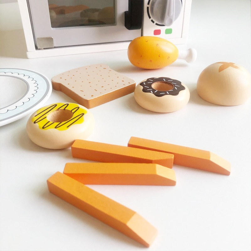 Wooden Childrens Microwave Ove - Kitchen Kids Baking Set 评论和价格