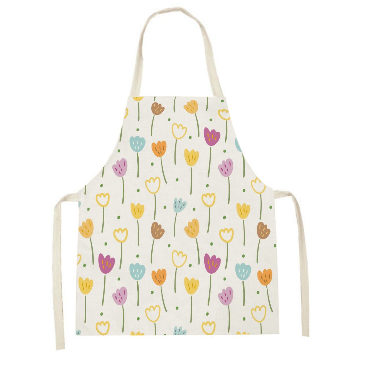 Pink tulip kitchen apron Clean - Baking Kitchen For Kids 评论和价格