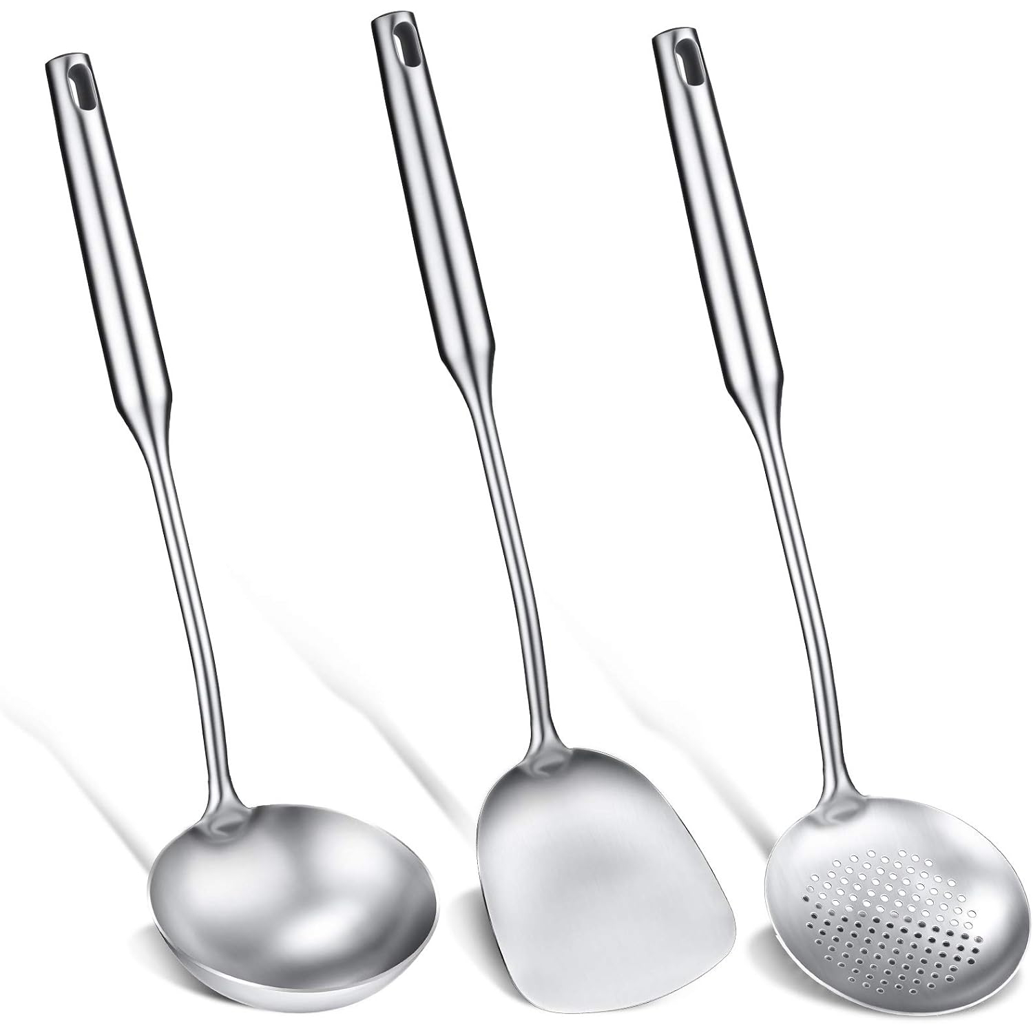 Wok Spatula, Ladle and Large S - Offset Spatula Set 评论和价格