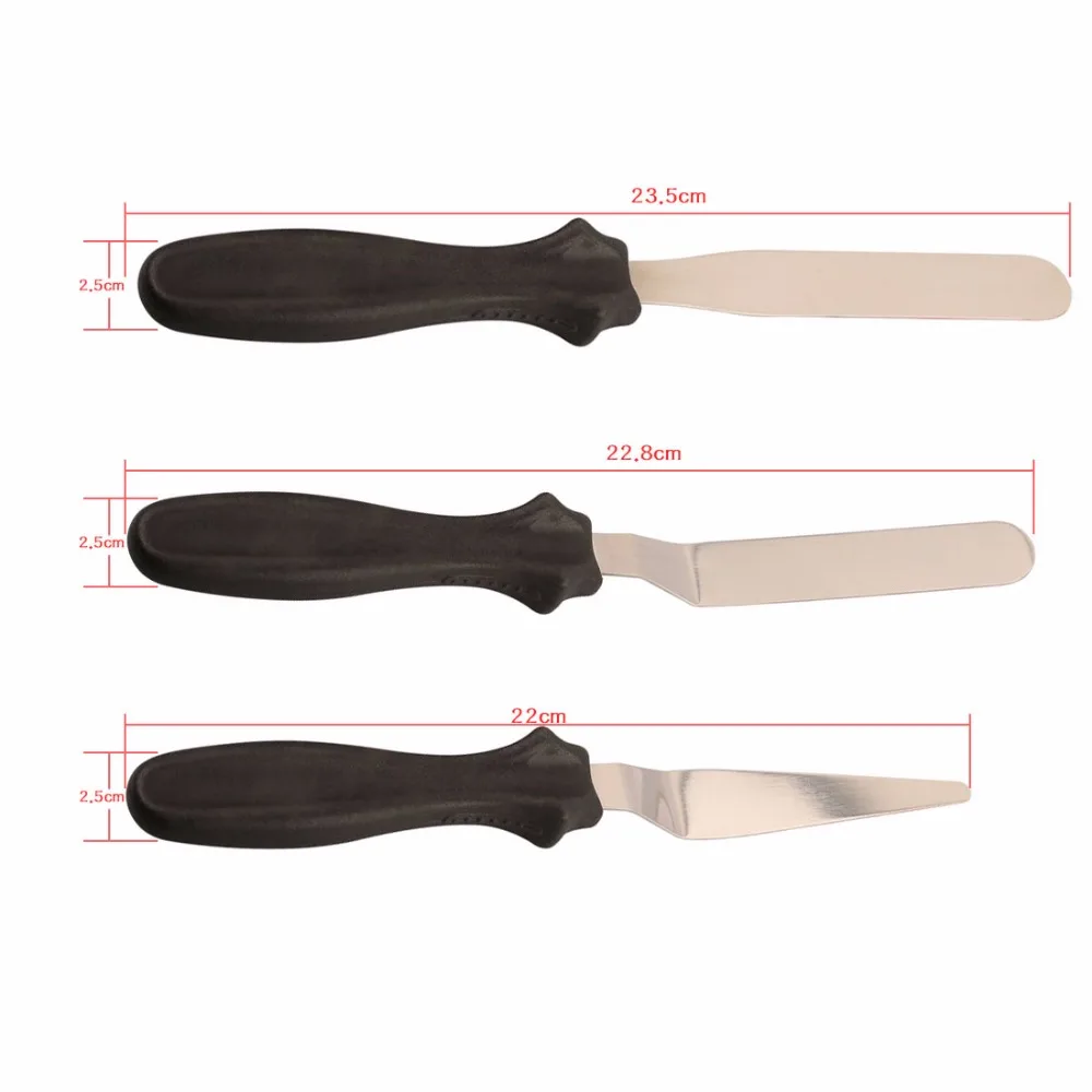 3pcs/set Spatula Blade Angled  - Offset Spatula Set 评论和价格