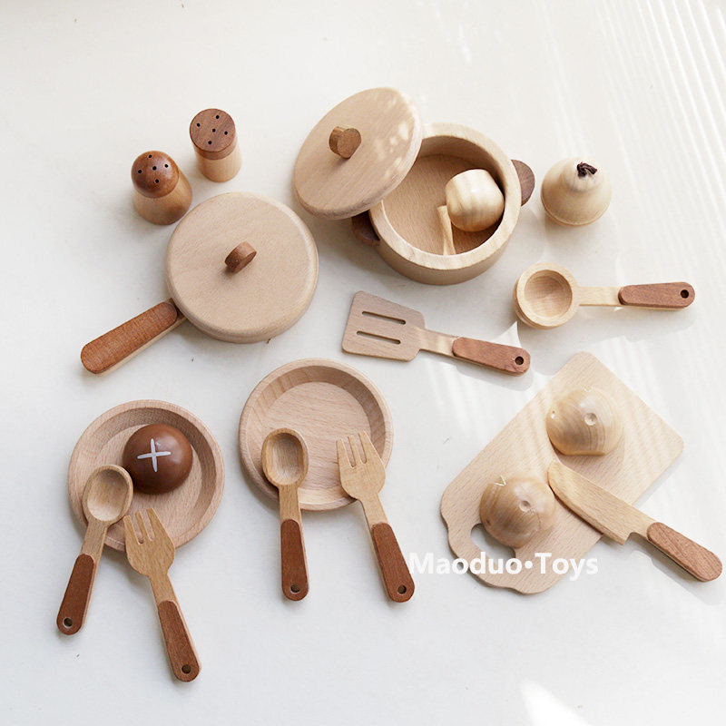 Maoduo Toys Beech Wooden Kids  - Kitchen Baking Kit 评论和价格
