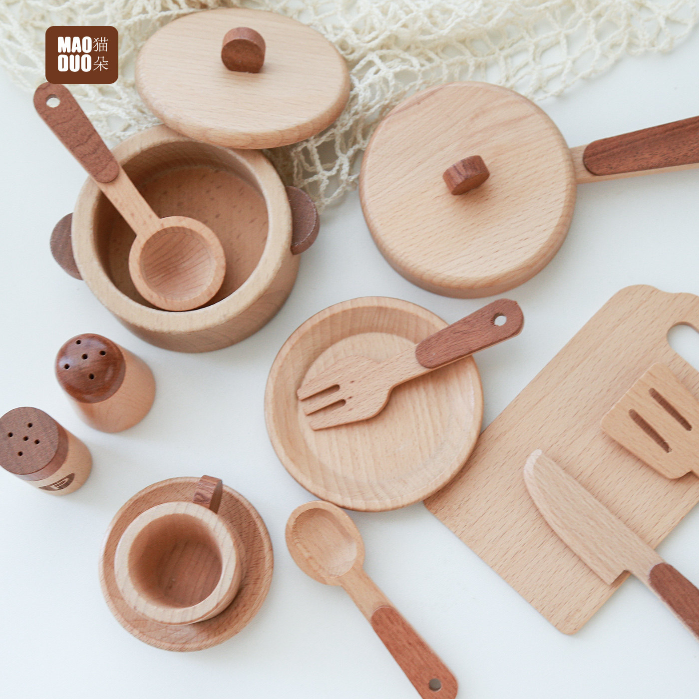 Maoduo Toys Beech Wooden Kids  - Kitchen Baking Kit 评论和价格