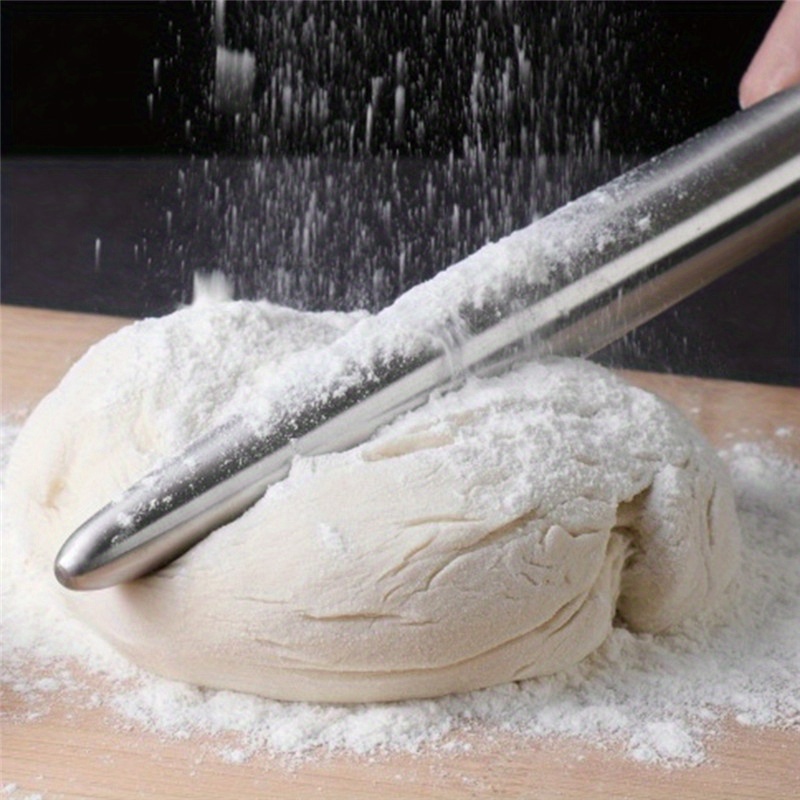 1Pc Stainless Steel Rolling Pi - Kitchen Roll Baking 评论和价格