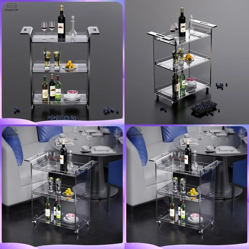 Modern 3-Tier Kitchen Cart wit - Kitchen Baking Trolley 评论和价格