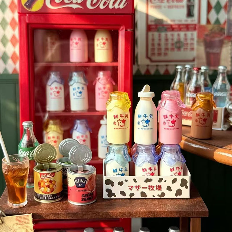 Mini Cola Milk Bottle Set 6 Co - Miniature Baking Kitchen 评论和价格