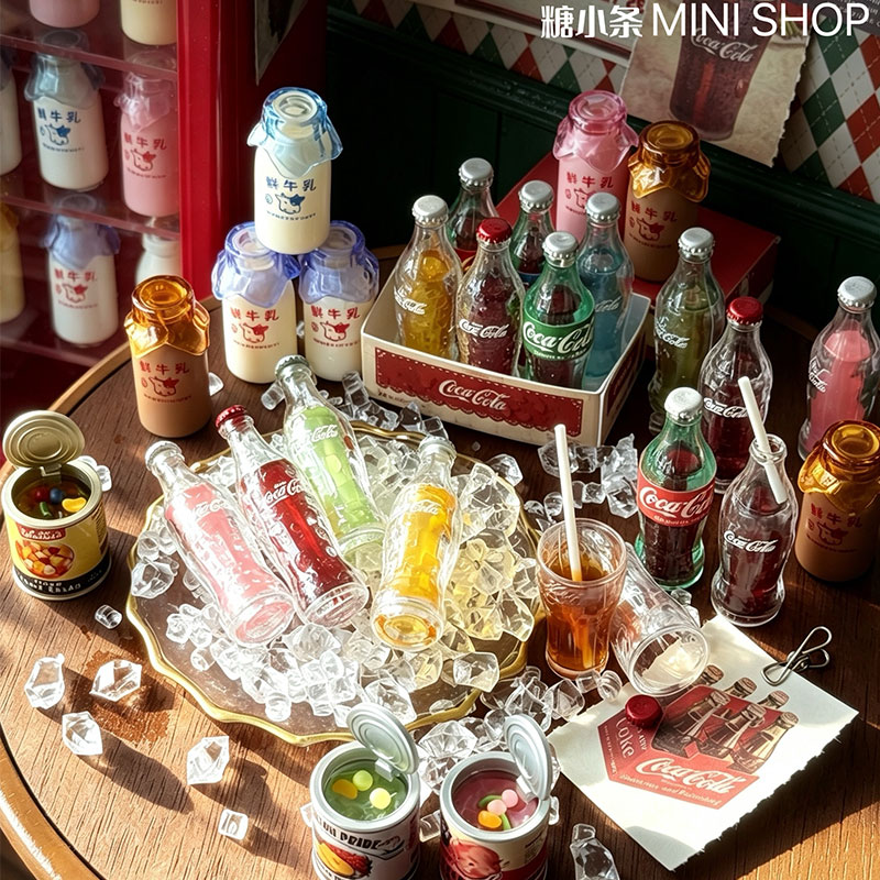 Mini Cola Milk Bottle Set 6 Co - Miniature Baking Kitchen 评论和价格