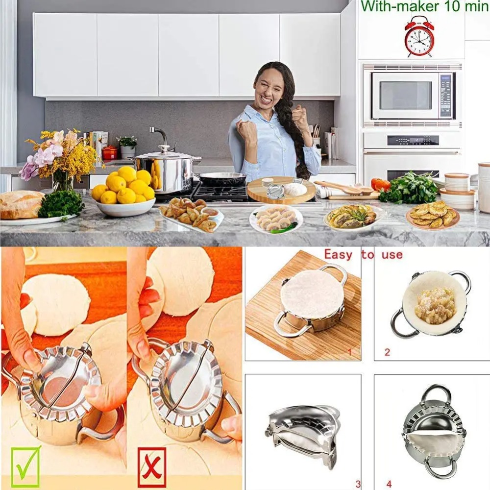 Stainless Steel Dumpling Maker - Kitchen Baking Store 评论和价格