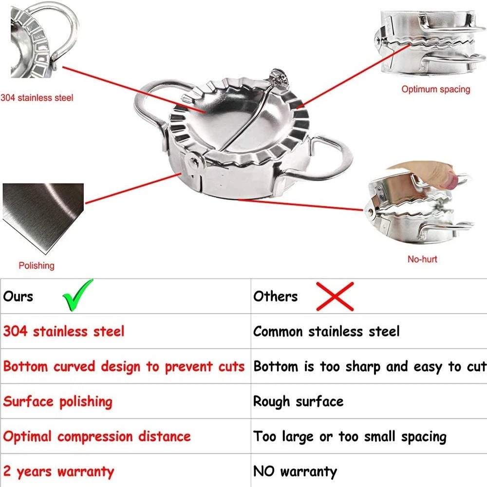 Stainless Steel Dumpling Maker - Kitchen Baking Store 评论和价格
