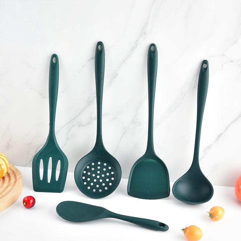 5Pcs Food Grade Silicone Kitch - Offset Spatula Set 评论和价格