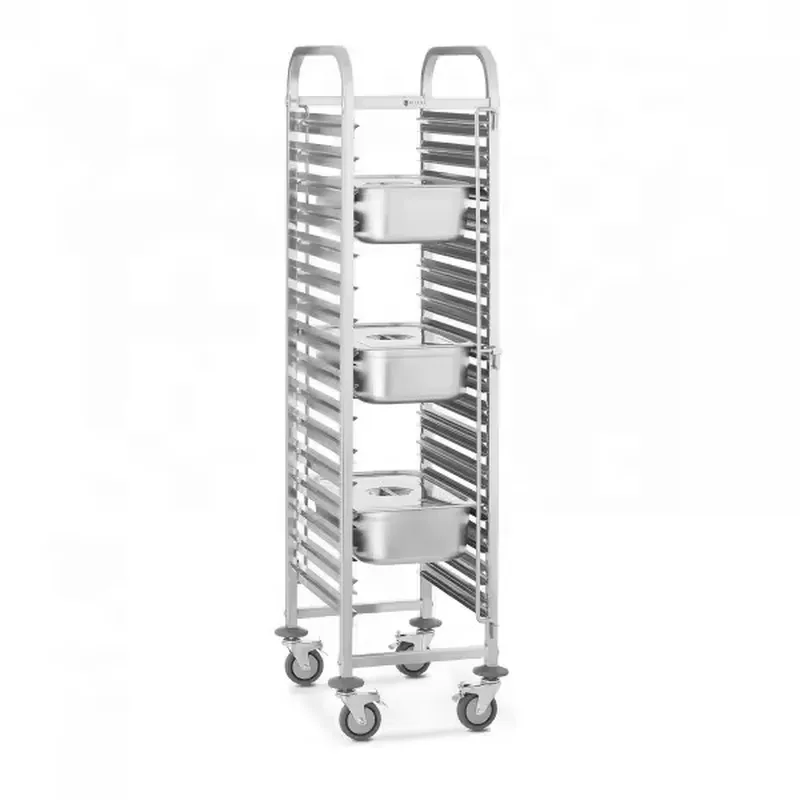 Stainless Steel Heavy-Duty 4-W - Kitchen Baking Trolley 评论和价格