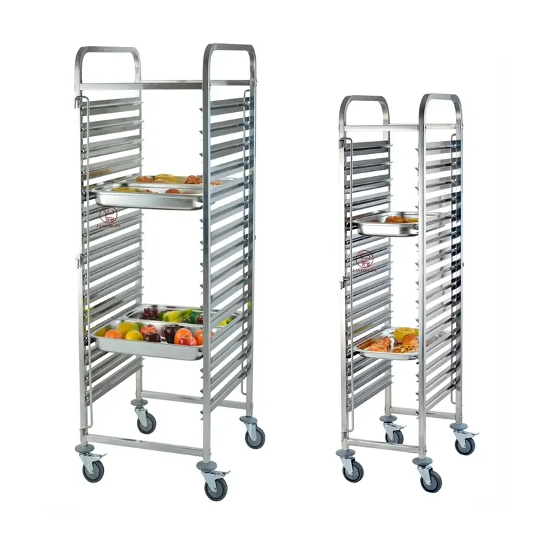 Stainless Steel Heavy-Duty 4-W - Kitchen Baking Trolley 评论和价格