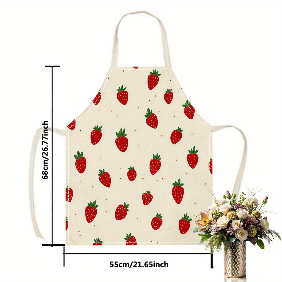 1pc Strawberry Apron Fruit Pat - Baking Kitchen For Kids 评论和价格