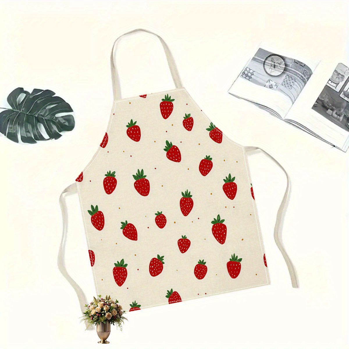 1pc Strawberry Apron Fruit Pat - Baking Kitchen For Kids 评论和价格