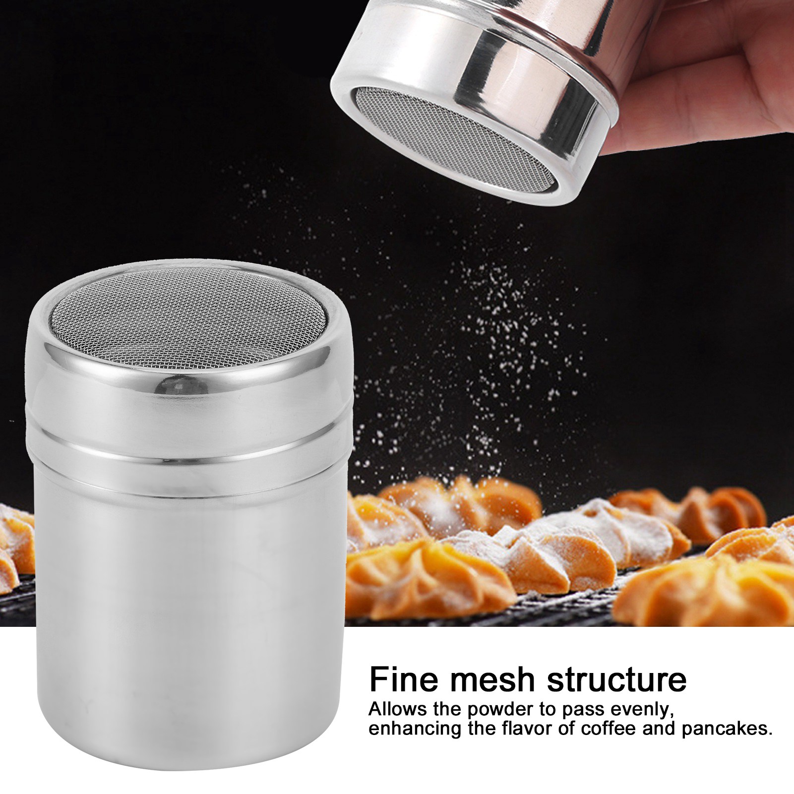Fine Mesh Powder Shaker Stainl - Baking Powder Kitchen 评论和价格