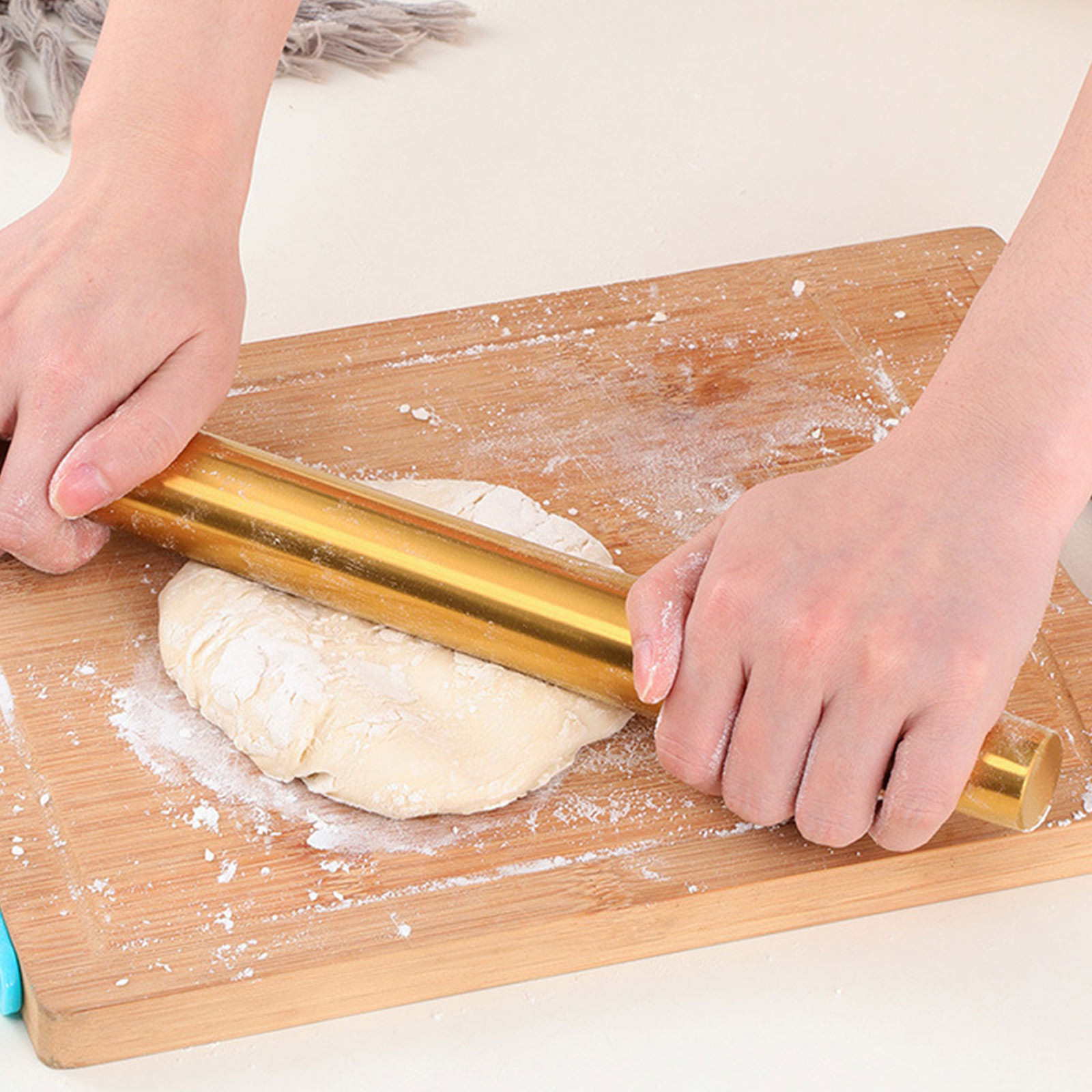 Gold Rolling Pin Baking Tool C - Kitchen Roll Baking 评论和价格