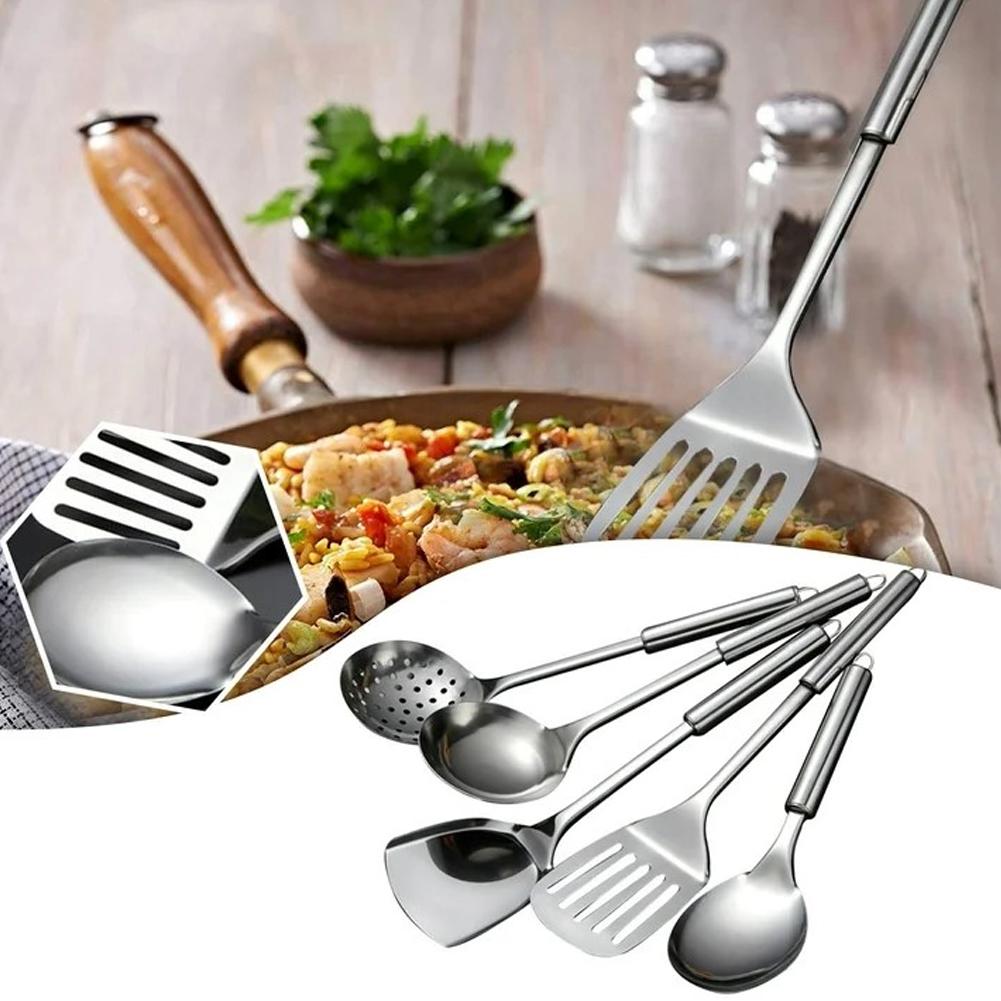 5PCS/SET Stainless Steel Pract - Offset Spatula Set 评论和价格