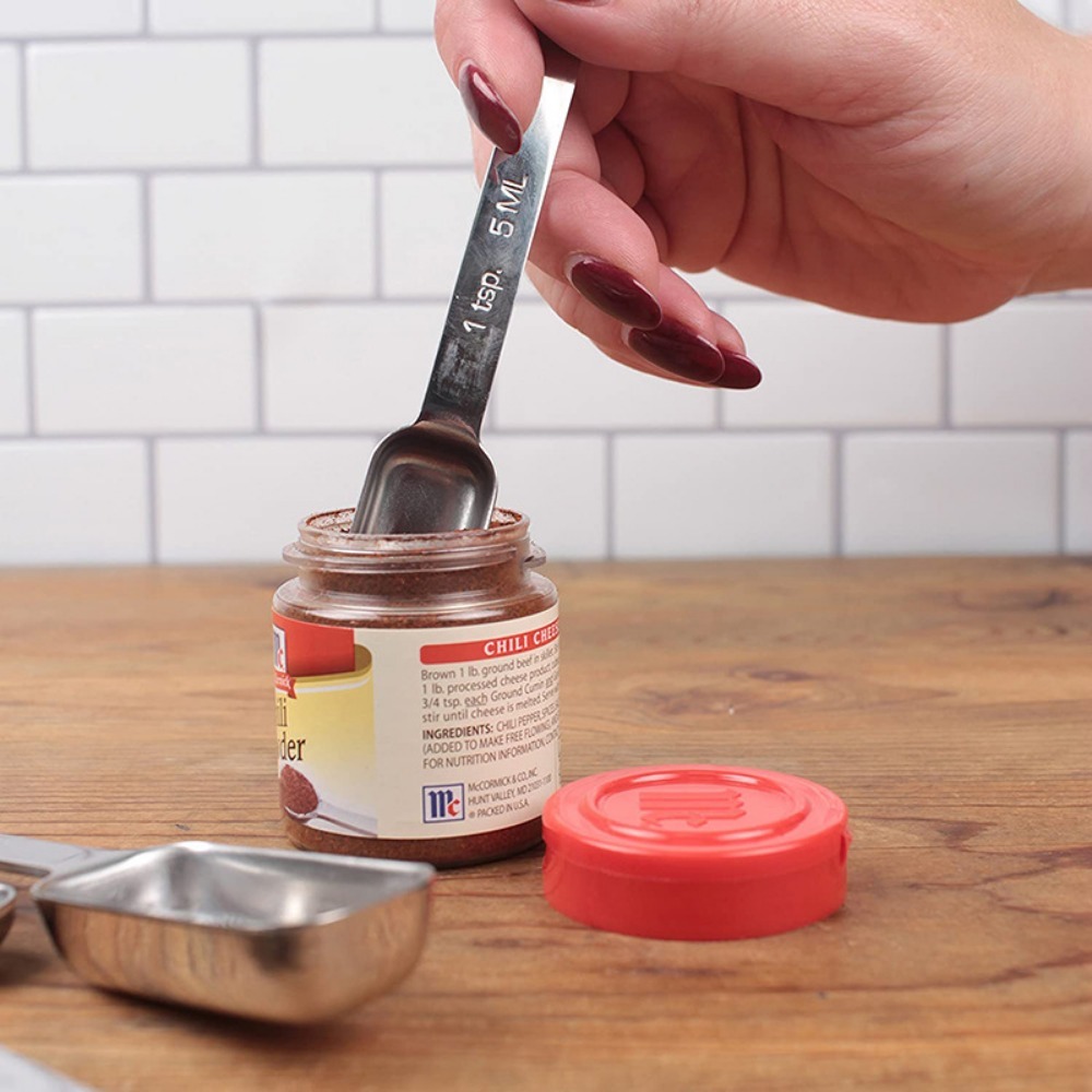 6Pcs Stainless Steel Measuring - Baking Powder Kitchen 评论和价格