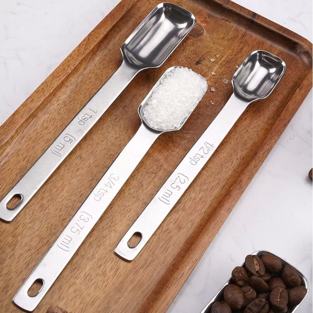 6Pcs Stainless Steel Measuring - Baking Powder Kitchen 评论和价格