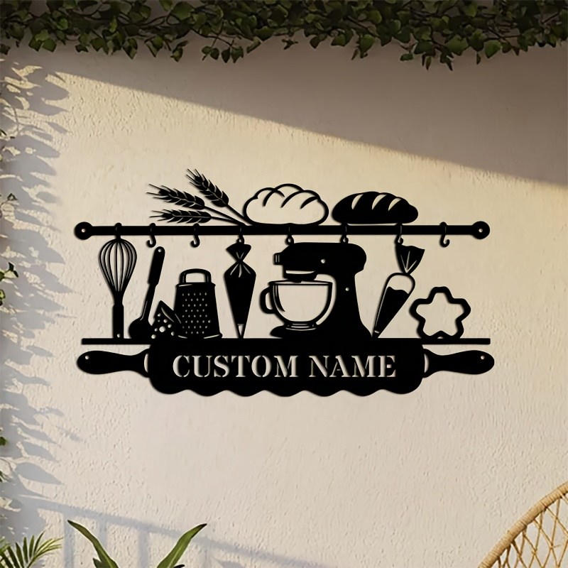 Personalized Kitchen Iron Wall - Kitchen For Baking 评论和价格