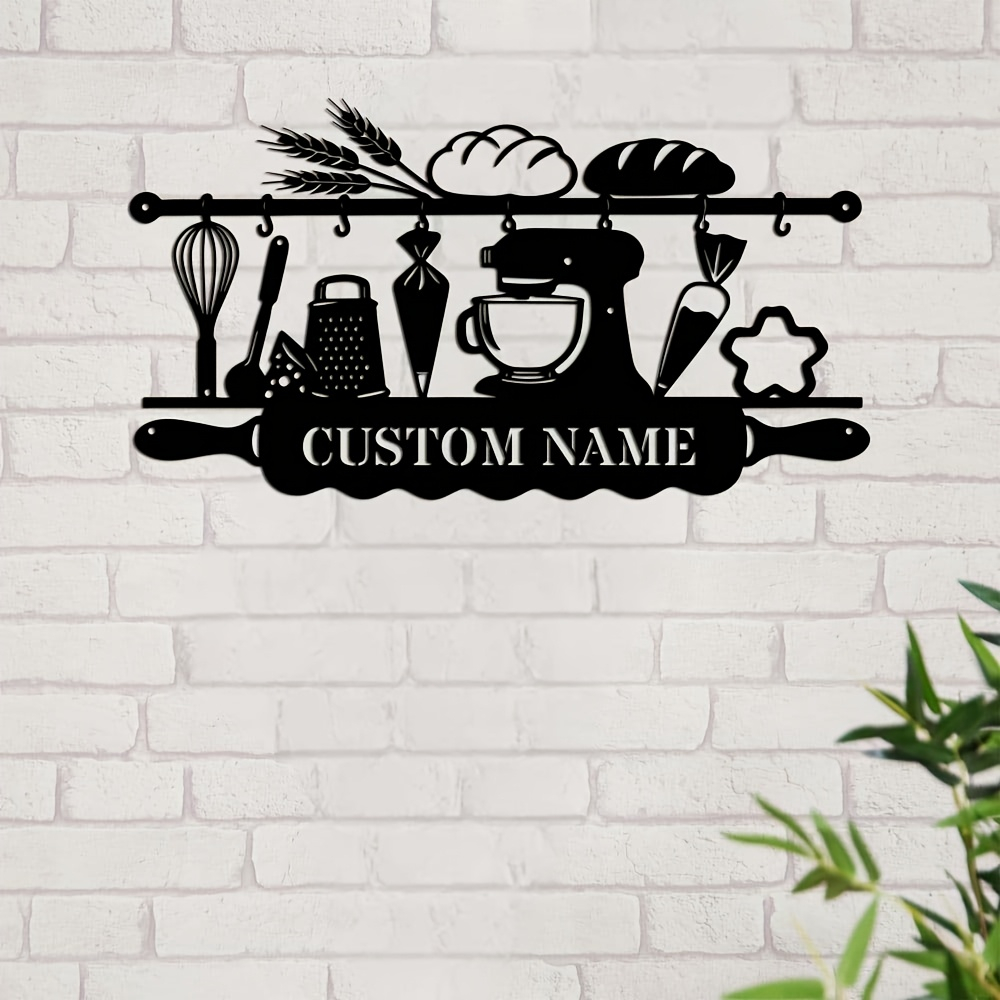 Personalized Kitchen Iron Wall - Kitchen For Baking 评论和价格